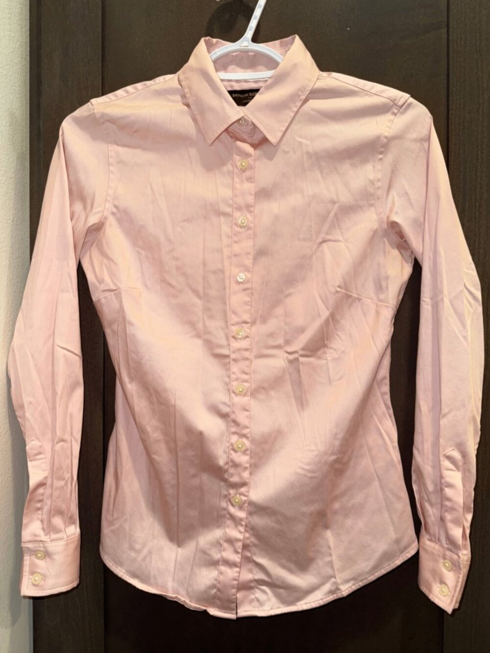 Banana Republic Pink Button-Up Long Sleeve Shirt Size 0